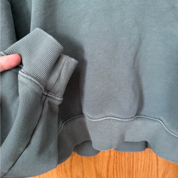 Aerie Offline Green Cropped Sweatshirt - size medium, perfect vintage wash look - Picture 3 of 7